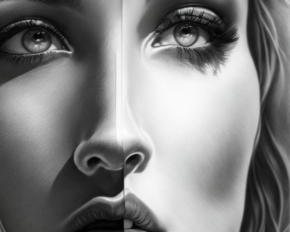 Portrait with Contrasting Styles and Captivating Features