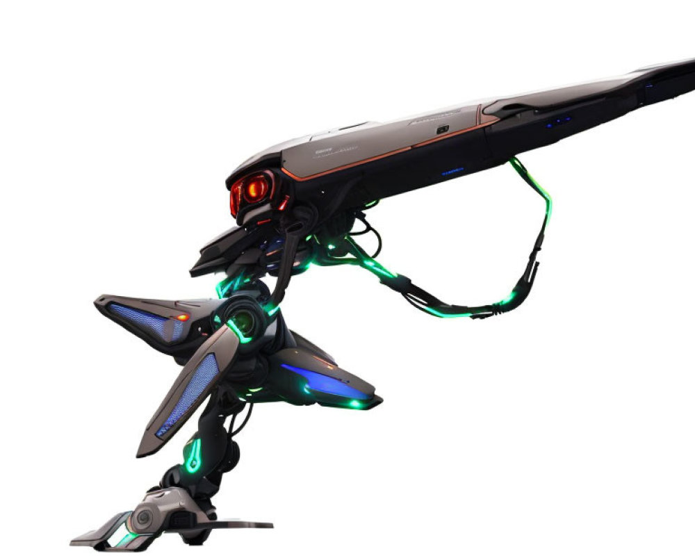 Futuristic Robotic Creature with Sleek Design and Colors