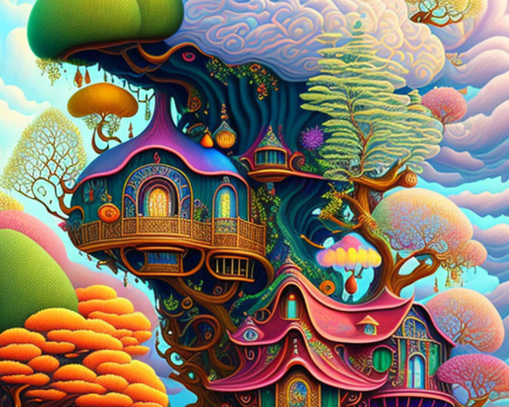 AI Generated Treehouse Photos and Artwork | Deep Dream Generator