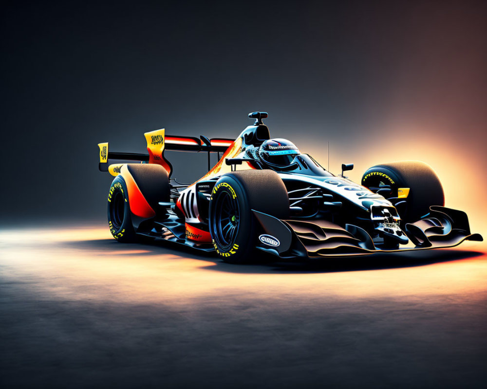Sleek Formula 1 Car with Aero Features and Vibrant Livery