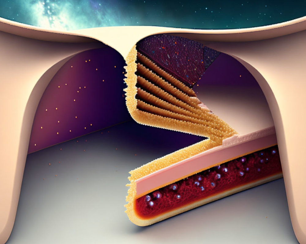 Detailed Cross-Section of Biological Cell Membrane Channels