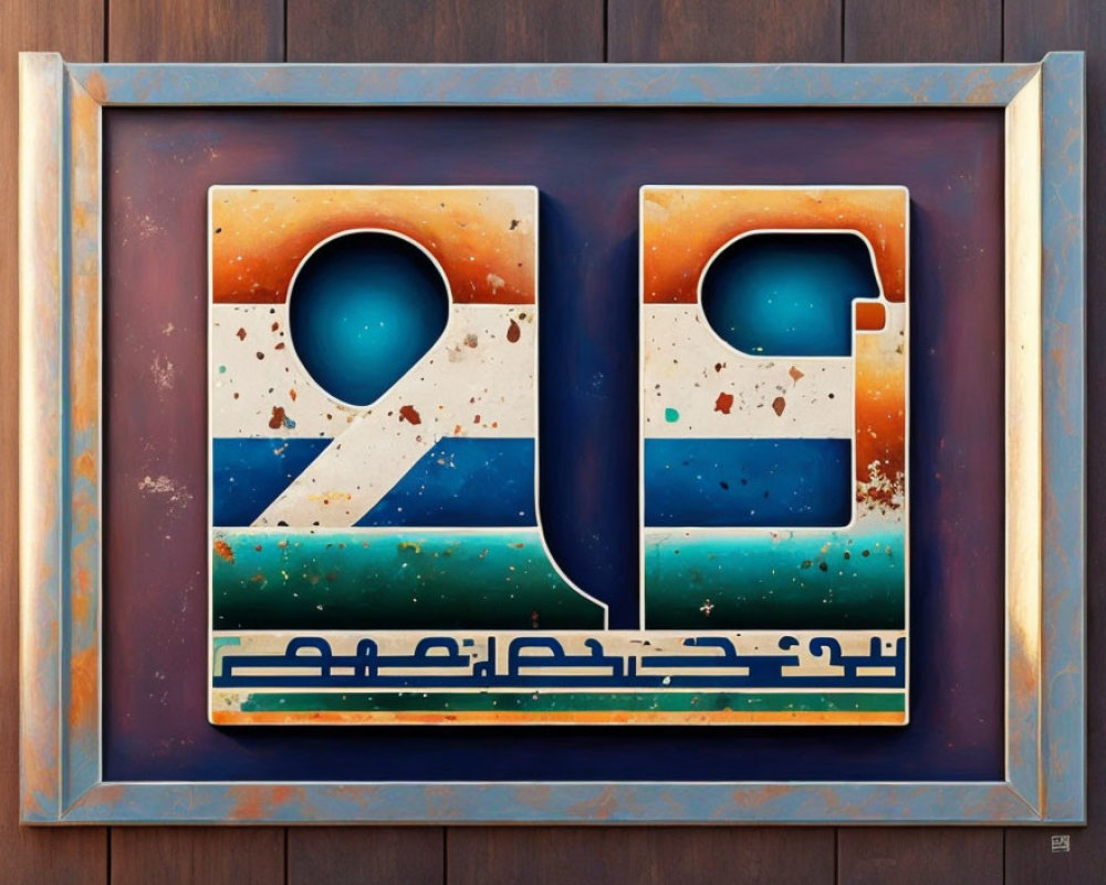 Abstract Art: Weathered Floppy Disks on Wood Background