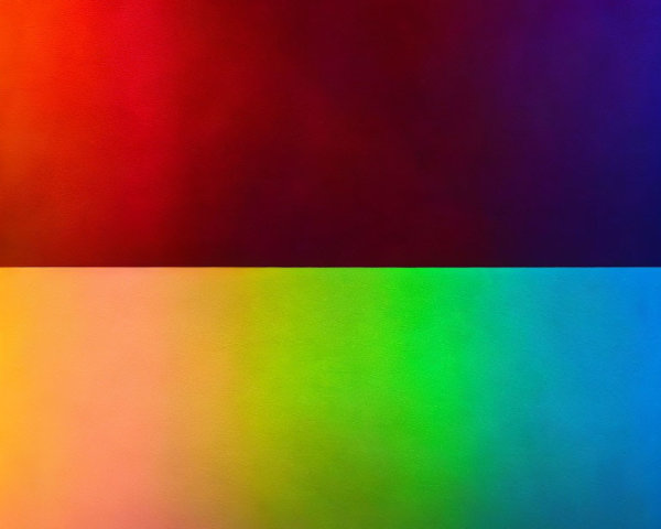 Abstract image: Gradient of colors from red to violet and yellow to blue