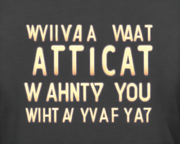 Distorted white text on black t-shirt: blurry vision effect.