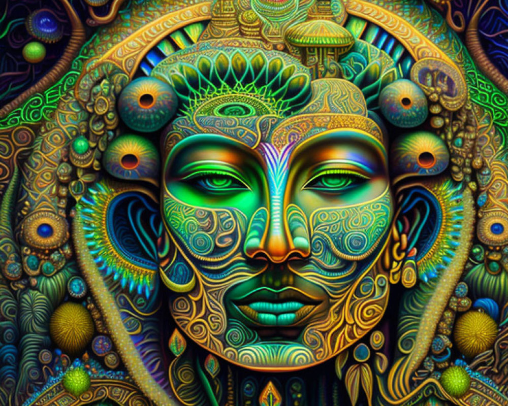 Close-Up of an Ethereal Celestial Being's Face