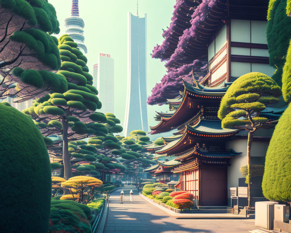 Japanese Architecture: Tiered Roofs and Skyscrapers Contrast