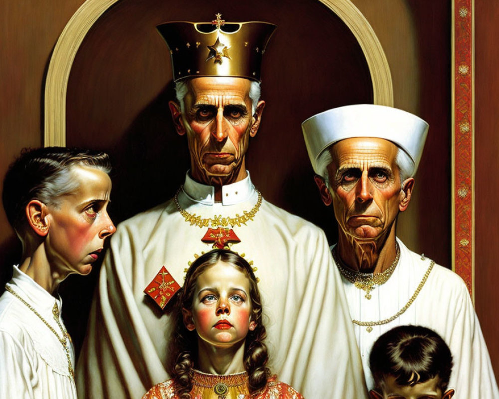 Four Stylized Characters in Surreal Portrait